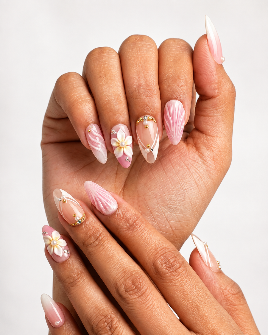 Blush Petals Press-On Nails